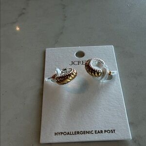 Pierced Gold and silver earrings